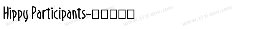Hippy Participants字体转换